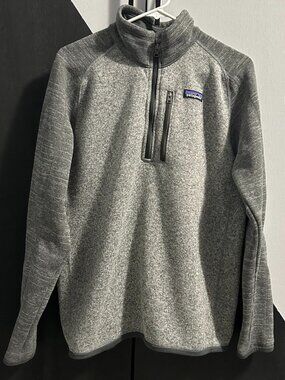 Patagonia Men's Better Sweater 1/4-Zip Fleece Pullover Nickel/Forge Gray Size M